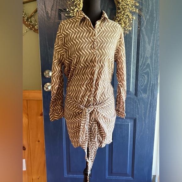 ZARA Front Tie Dress size M NWOT - Picture 2 of 15